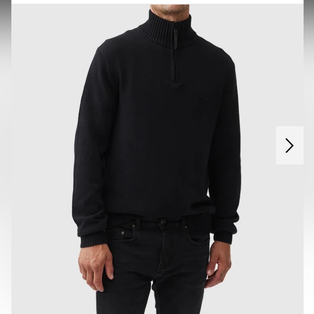 Rodd & Gunn Quarter Zip 100% Cotton Pullover Sweater L